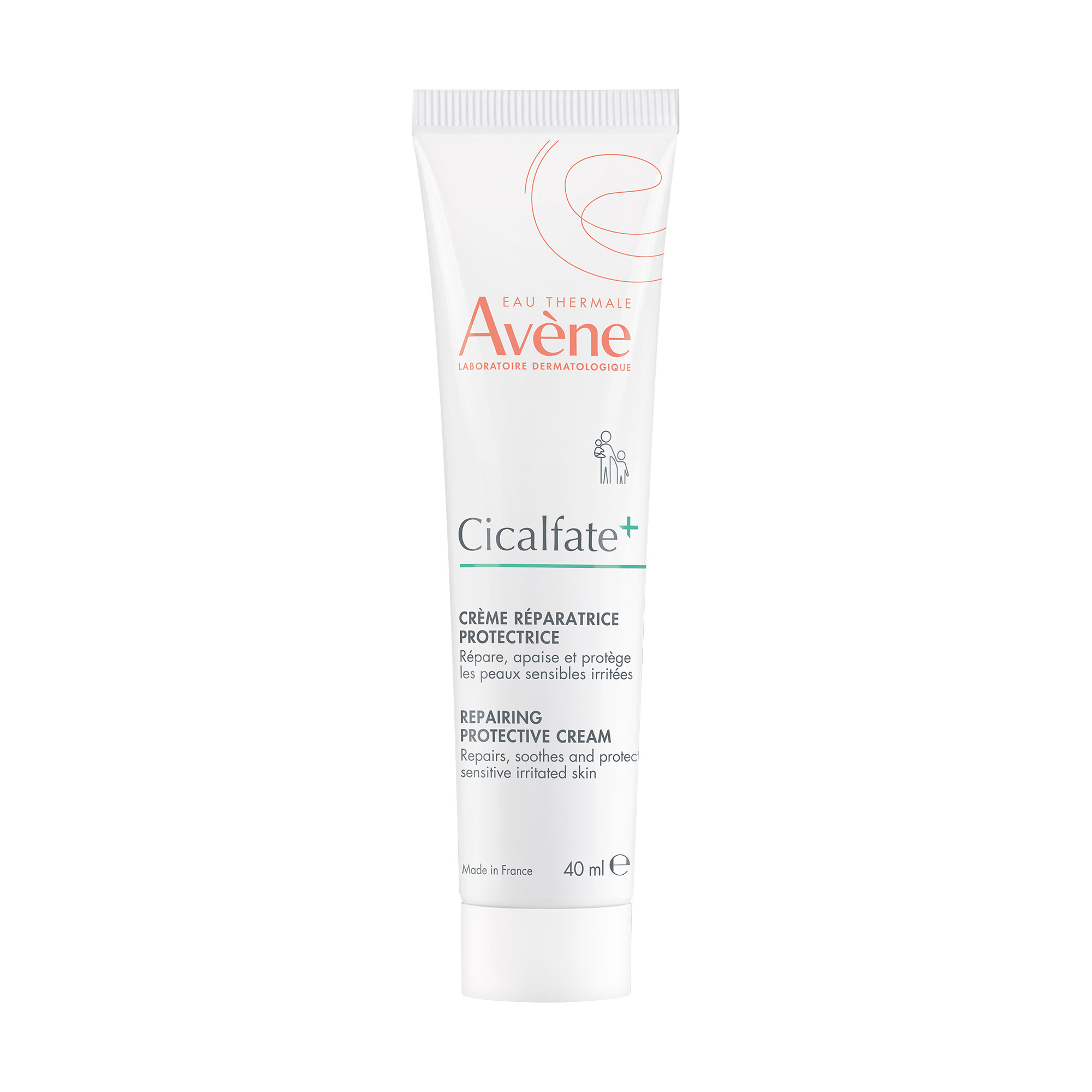 Захисний відновлювальний крем для обличчя та тіла Avene Cicalfate+ Repairing Protective Cream для чутливої та подразненої шкіри, 40 мл